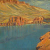 Abdul Ghafer Brechna, Bamyan, 1949, oil on canvas, about 24” x 36”