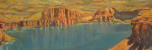 Abdul Ghafer Brechna, Bamyan, 1949, oil on canvas, about 24” x 36”