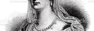 Portrait bust of Napoleon's sister Elisa.