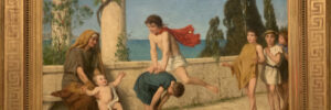 Le Saute-mouton 1866 huile sur toile